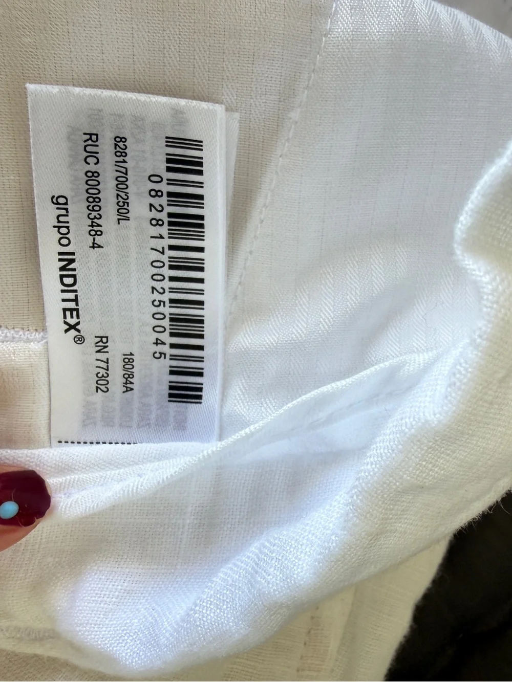 Zara Men's White Linen Pants